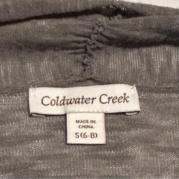 Coldwater Creek Lightweight Neutral Green Open Front Cardigan Women's S Small - Picture 2 of 8